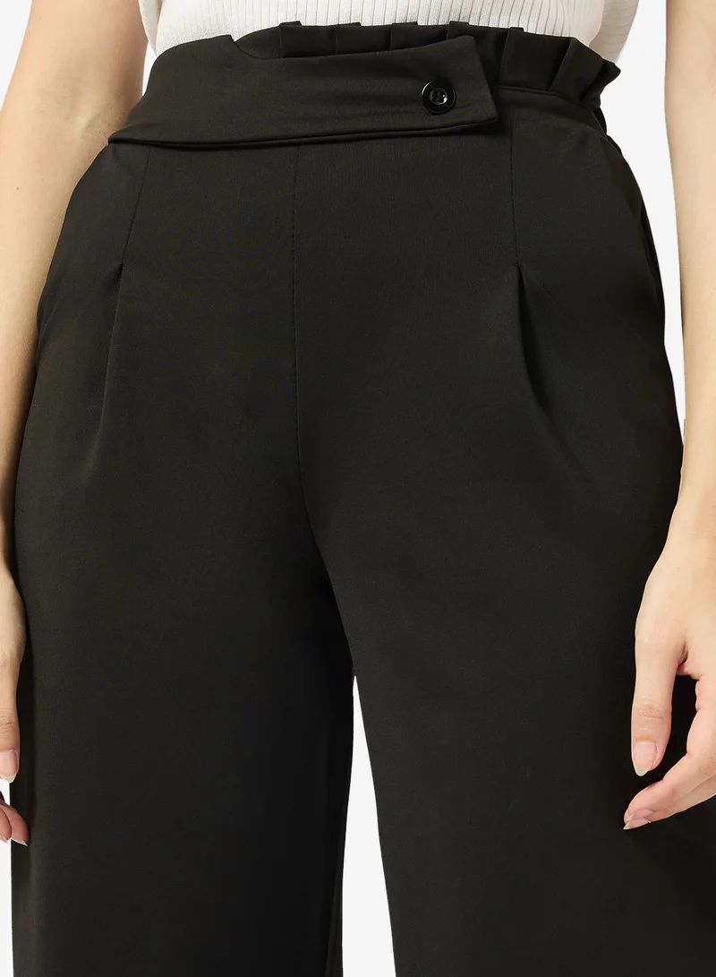 ELLA  Trouser With Slant Button Flap for Women | Best Price UAE